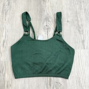 Aerie Seamless Ring Longline Bralette Green NWT size Small